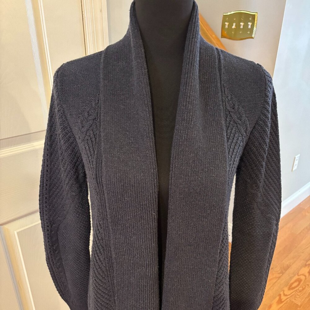 Cabi Countryside Sweater - Navy Blue cable knit cardigan-Size Small VGUC